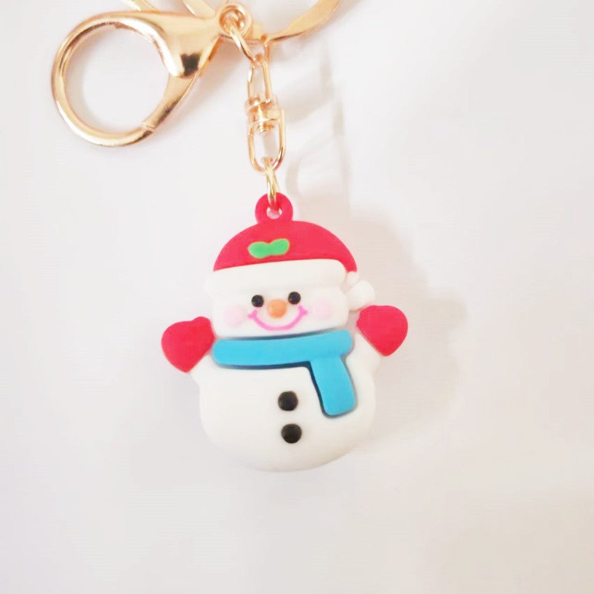 Wholesale Christmas Cartoon Soft Rubber Keychains